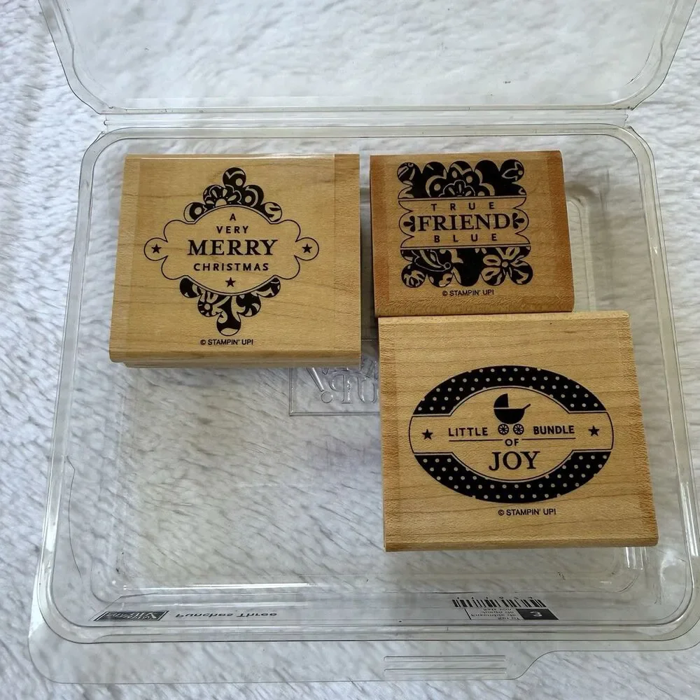 Stampn' Up Punches Three Set Of 3 Friend Christmas Baby